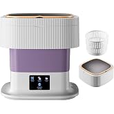 18L Portable Washing Machine, Folding Clothes Washer with Spin Basket & 3 Modes | Mini Washer for Underwear, Socks, Baby Clot