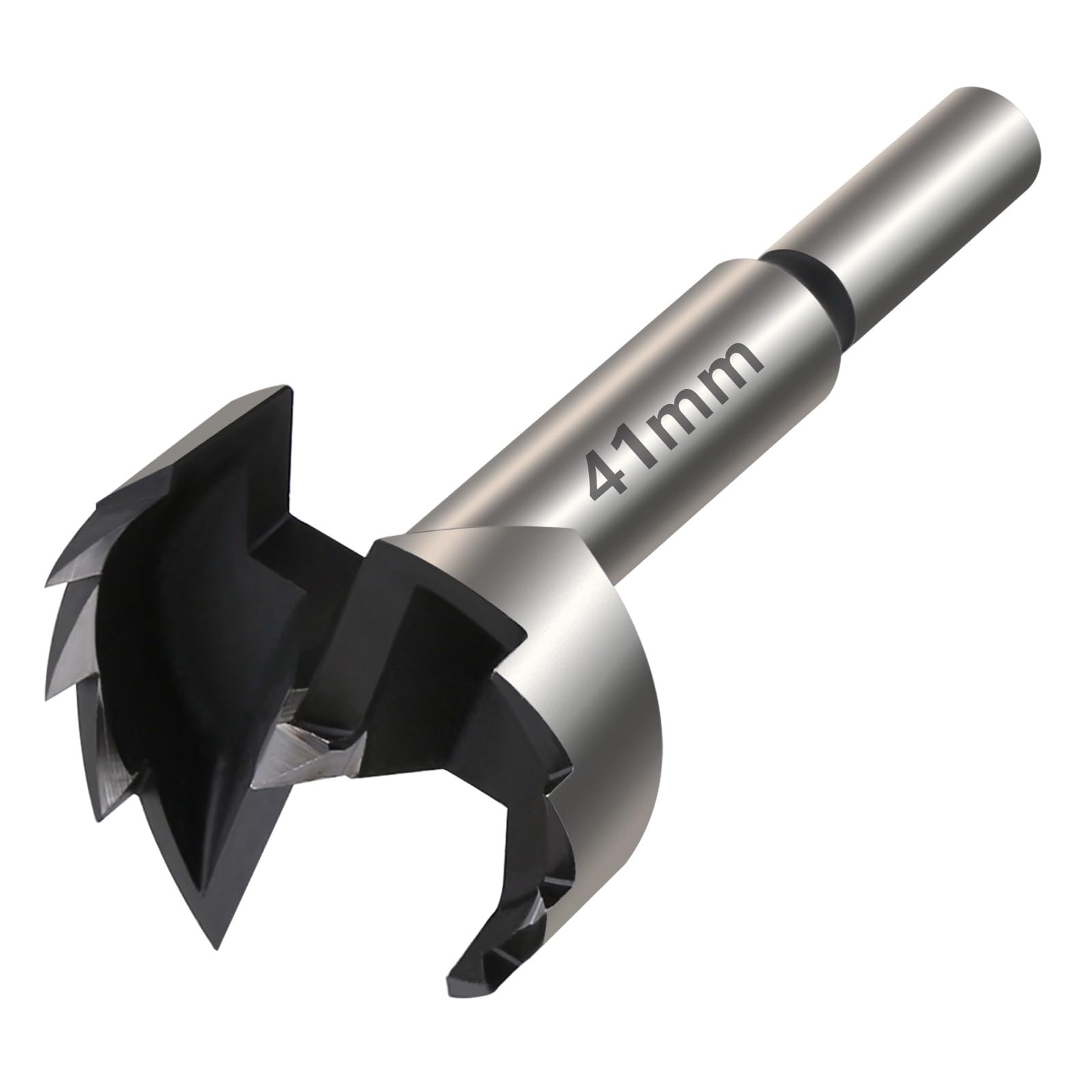 Vearter 41mm Forstner Drill Bit, High Carbon Steel Multi-Tooth Woodworking Tools Forstner Bits with Round Shank, Hinge Drill Bit for Solid Wood, MDF, Plastic, Particleboard, Plywood — image 1