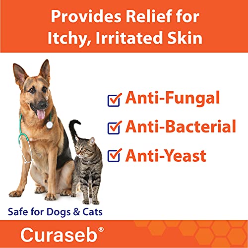 BEXLEY LABS Curaseb Chlorhexidine Wipes for Dogs & Cats, Relieves Skin