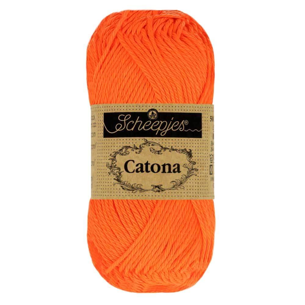 Scheepjes - Scheepjes Catona 603 Neon Orange Yarn - 1x10g — image 1
