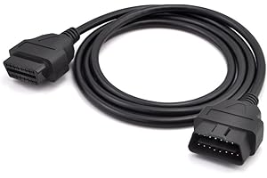 iKKEGOL 5ft 150cm 1.5M OBD-II OBD2 16 Pin Auto Car Male to Female Extension Cable Diagnostic Extender Cord Adapter
