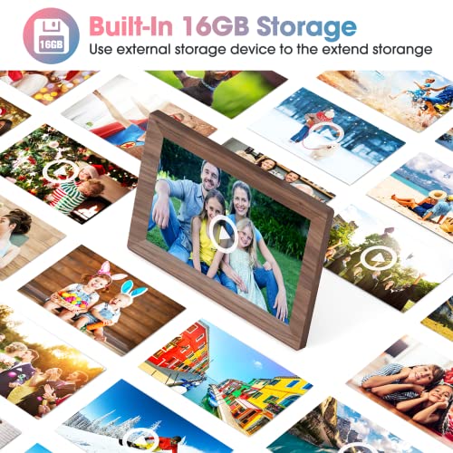 WiFi 10.1'' Digital Picture Frame with 1280x800 Resolution, Touchscreen