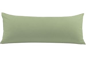 PiccoCasa Body Pillow Pillowcase with Zipper Closure, 110 GSM Brushed Microfiber Body Pillow Cover, Soft Long Pillow Cases for Body Pillows Body(20"x72") Sage