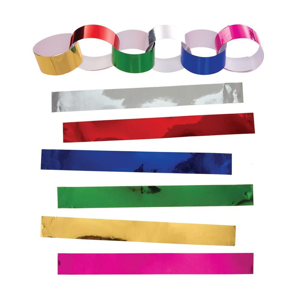 Baker Ross Metallic Paper Chains, Ideal for Decoration and Arts and Crafts (Pack of 240)