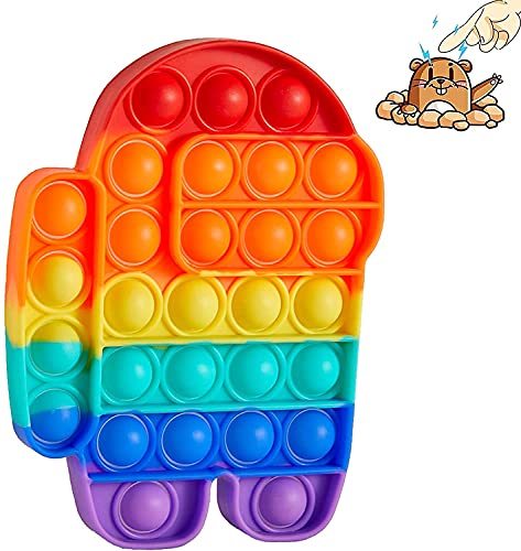 Push Pop Bubble Sensory Fidget Toy Set ,Pop It Push Pop Silicone -Relief Items Popper Fidget Educational Toys for ADHD Autism Special Needs Toys , Family and Friends (Robot-Rainbow) Toy Review India (Iknoor World )