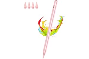 KENKOR Stylus Pen for iPad 9&10th Generation 2018-2025 with Palm Rejection, Tilt Sensitivity, Tablet Digital Pencil Suit with Apple iPad 6/7/8/9/10th, Pro 11"/12.9"/M4, Air 3/4/5th/M2/M3, Mini 5/6th - Pink
