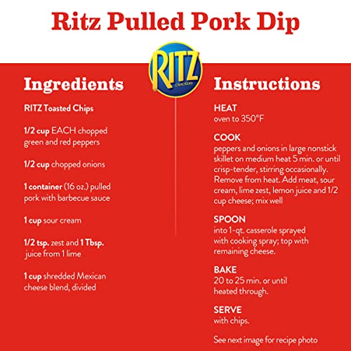 RITZ TOASTED CHIPS CHEDDAR CRACKERS, 8.1 OZ