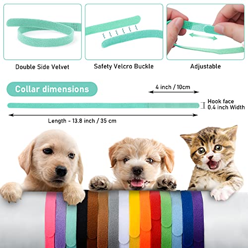 GAMUDA 15 Newborn Puppy Collars 6 Record Keeping Charts Super Soft