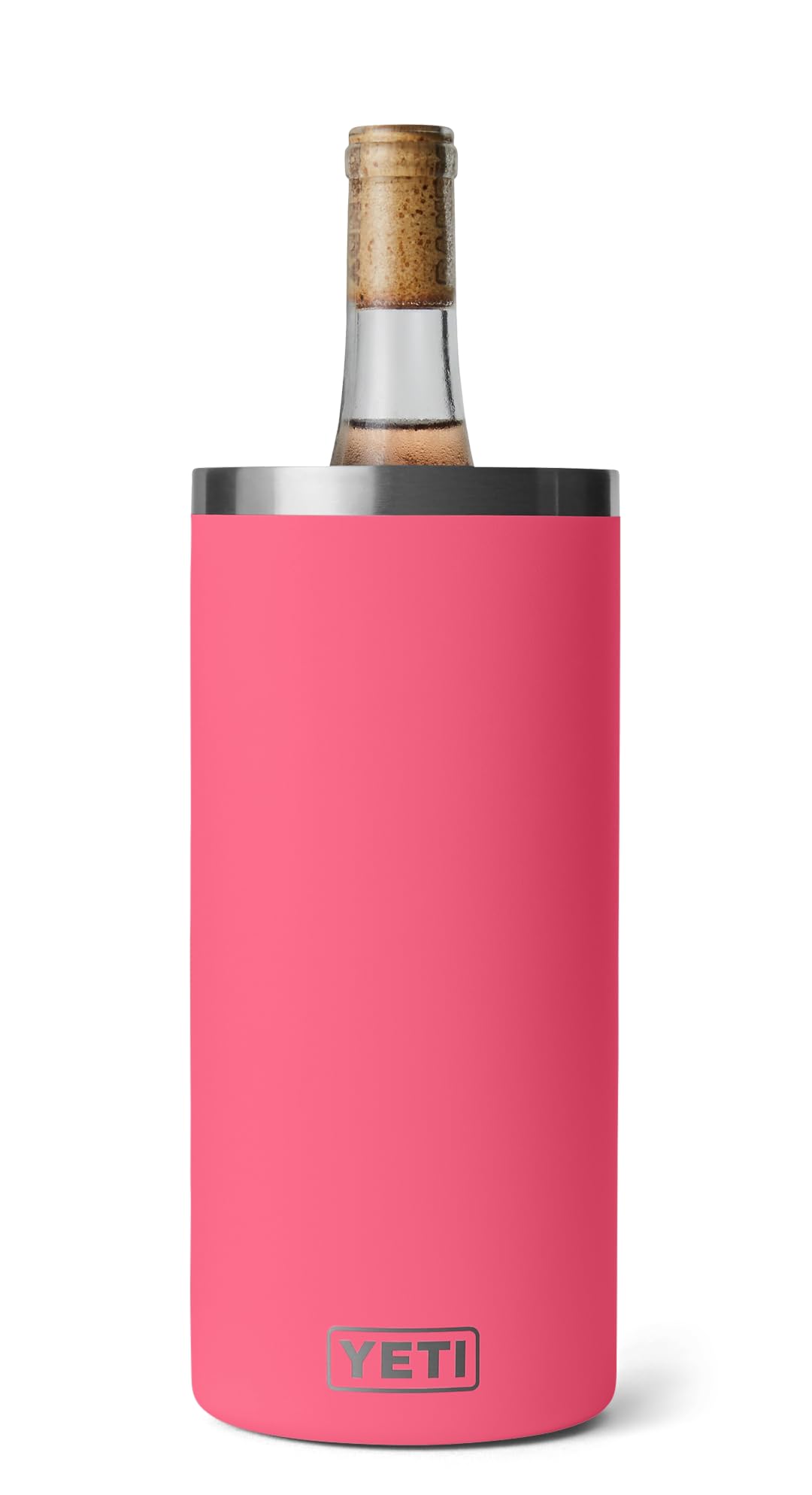 YETI Rambler Wine and Champagne Chiller, Stainless Steel Insulated, Tropical Pink