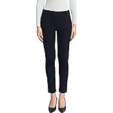 SANDY & SID Cropped Pants for Women Petite Small Size Mid Waist Slim Fit Work Pants Stretch Trousers Slack Casual Office Wear Black
