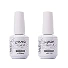 Arte Clavo 15ml UV Led Lacquer Gel Varnish Primer Base Coat and No Wipe Top Coat Nail Gel Polish Set