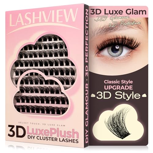 LASHVIEW Lash Clusters 3D 168pcs D Curl Lash