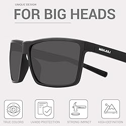 MAXJULI Polarized Big Sunglasses for Men Women with