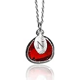 Susabella Birthstone Necklace, Birth Month Gemstone, 16 18 or 20 in. Chain in Silver, Gold or Rose Gold, Gift for Her, Gemstone Necklace, Custom Initial