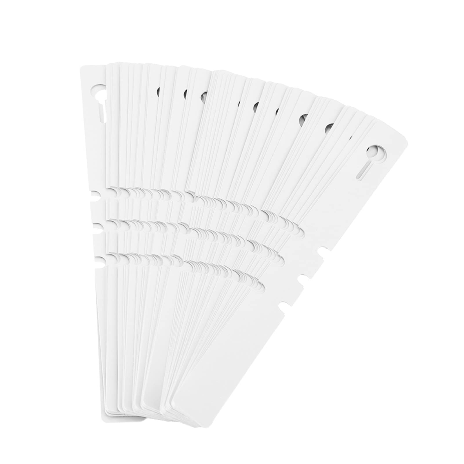 Haofy Plant Label Waterproof 100pcs Plastic Nursery Garden Decor Stake Tags Plant Labels Lawn Ornament Label Marker Sign (White)