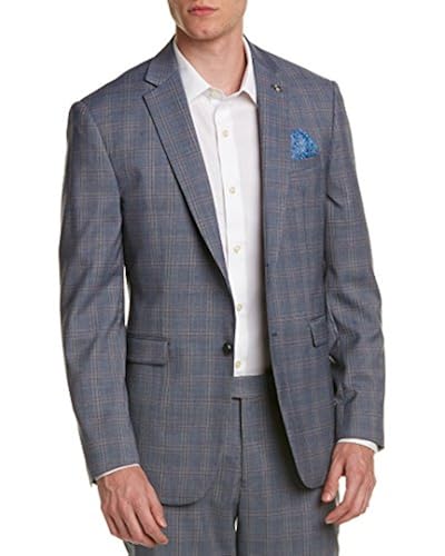 Original Penguin Men's Slim Fit Blazer, Blue Plaid, 44 Regular in