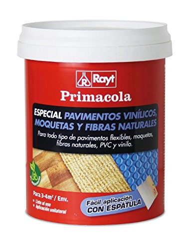 Rayt 555-09 Primacola C-15 Acrylkleber speziell für PVC, Vinylböden, Teppichböden, Textil- und Naturfasern. Lösemittelfrei Einfache Anwendung mit Spachtel, 1 kg.