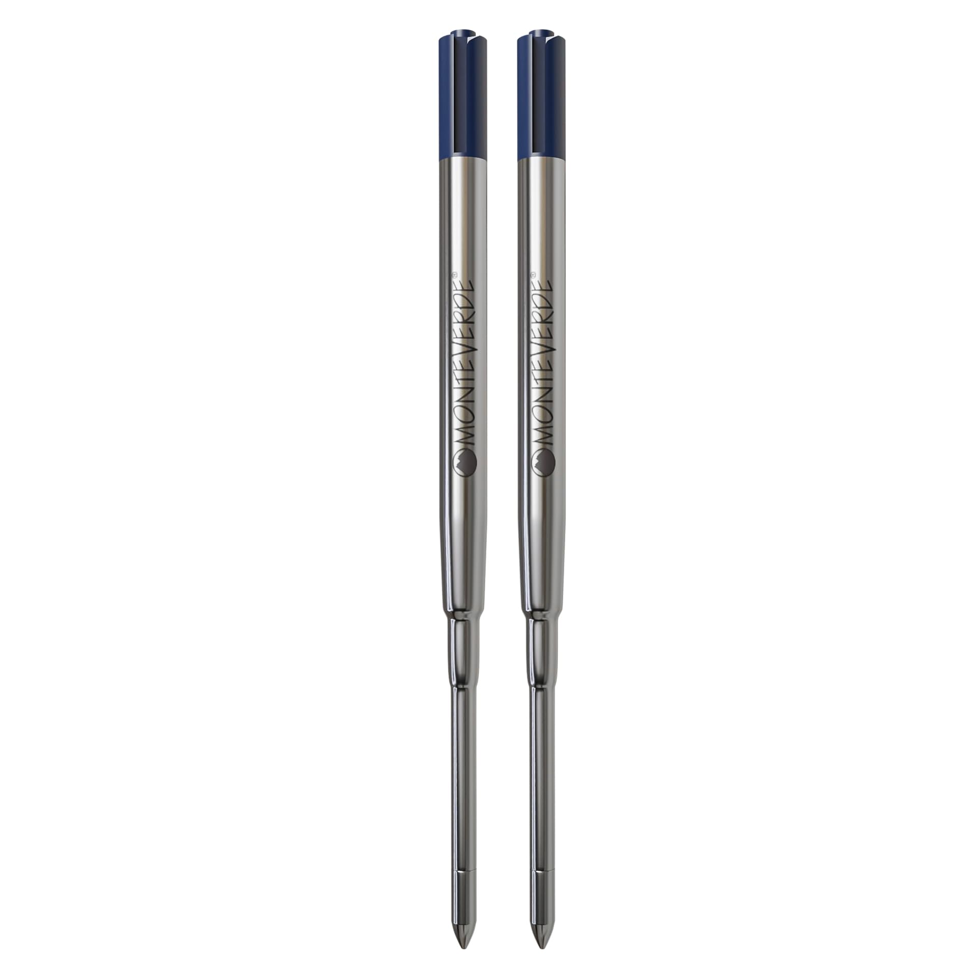 Monteverde Medium Point Ballpoint Soft Roll Refill for Sheaffer Ballpoint Pens - Blue/Black (Pack of 2)
