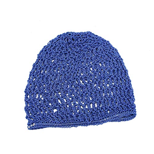 Monrocco 3 Pack Women Mesh Hair Net for Sleeping Crochet Hairnet (Blue) - Thumbnail 2