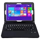 Toshiba Encore 2 WT10-A32 keyboard case, VSTN ® High quality Detachable Bluetooth Keyboard Portfolio Case for Toshiba Encore 2 WT10-A32 / A264, Tablet is not include. ( Black )