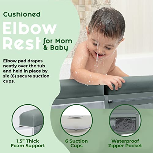 Bathtub Baby Bath Kneeler and Elbow Rest Pad Cushion 1.5" Thick