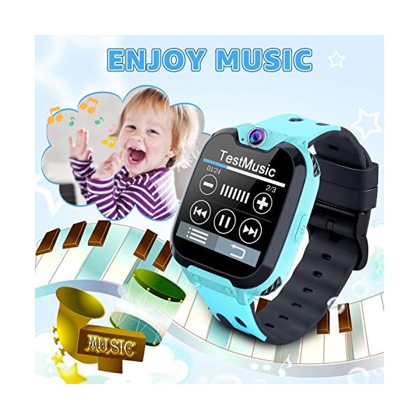 Kids Games Smartwatch MP3 Player Music Watch, Kids Watch with Touch Screen 2 Way Call, 16 Games, SOS, Alarm Clock…