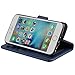 Arae Case for iPhone 6s / iPhone 6, Premium PU Leather Wallet case [Wrist Strap] Flip Folio [Kickstand Feature] with ID&Credit Card Pockets for iPhone 6s / 6 4.7 inch (Blue)