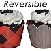 Lumberjack Party Supplies , 36 Buffalo Plaid Cupcake Wrappers| Reversible Woodgrain Cupcake Holders, Wild One Birthday Decorations, Woodland Party Supplies, Camping Party Decorations