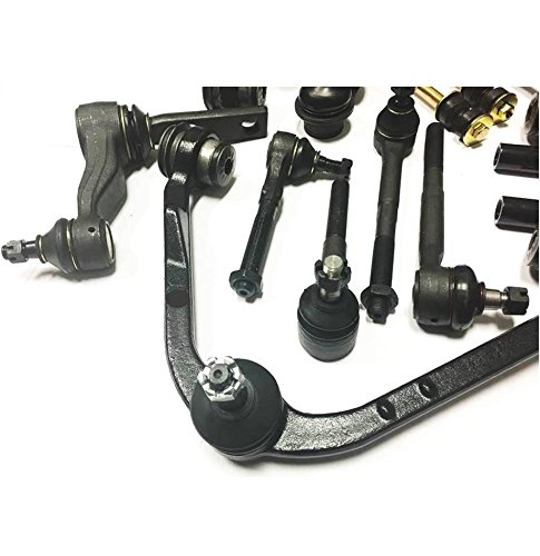 PartsW 18 Piece Complete Suspension Kit for Ford Expedition F-150 F-250 Lincoln Navigator 2WD, Control Arms w/Ball joints Pitman and Idler Arms (With 2.5" Bolt Pattern) Tie Rod Ends Adjusting Sleeves