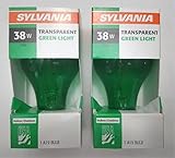 Sylvania 38 Watt Transparent Indoor Outdoor Green Light Bulb (Pack of 2)