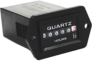 Runleader Digital Hour Meter,Total Running Hours Record for ZTR Lawn Mower Inverter Generator Air Compressor Club Car Scrubbe