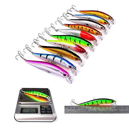 HUIO Angelköder 20 Stück Angelköder Kit Löffel Spinner-Köder-Swim Bait Crank Baits Variety Kit Rooster Tail Trout… – Bild 3