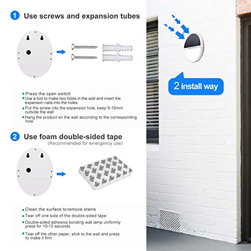 Aogist 2 Pack Solar Wall Lights 48 LEDs Outdoor Motion Sensor Lights IP65 Waterproof Durable Solar Powered Wall Lights Outdoor Security Lights with Motion Sensor for Garage Yard Patio Garden Pathway