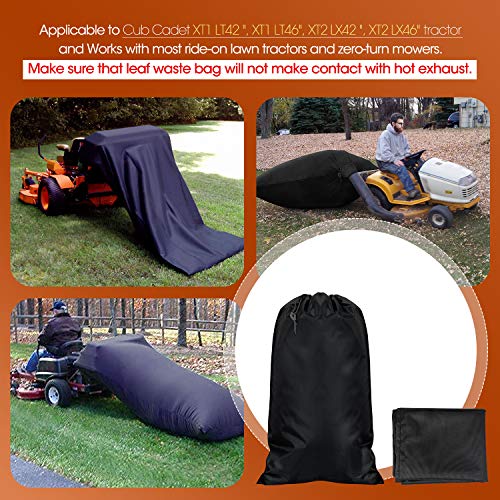 Zipcase 54 cu. ft. Standard Lawn Tractor Leaf Bag, Garden Lawn and Leaf Trash Bags Leaves Waste Bag Compatible with Cub Cadet Cub Cadet XT1 LT42, XT1 LT46, XT2 LX42, XT2 LX46 Lawn Tractors - Thumbnail 2