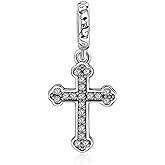 Doyafer Cross Pendant 925 Sterling Silver Charm Fit Women's Necklace Bracelet Birthday Jewelry Gift For Friends Family