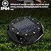 Leknes Solar Ground Lights，Upgrade Solar Powered Solar Garden Lights Solar Disk Lights Outdoor Waterproof Solar Landscape Lighting Auto on/Off with Sensor for Patio Pathway Garden Lawn Yard, 4 Pack