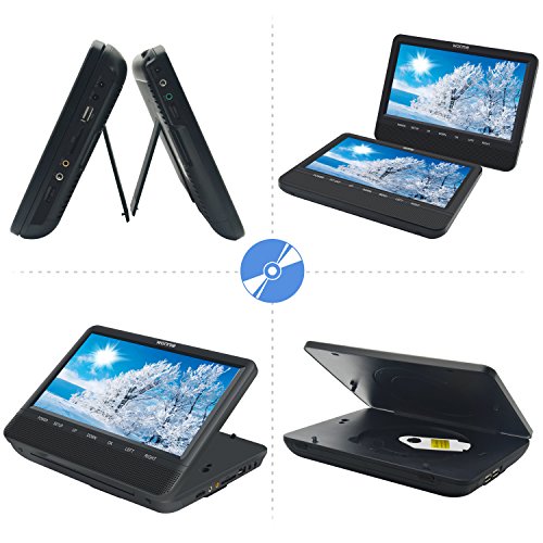 image for WONNIE 9.5'' Dual Screen DVD Player for Car Headrest Portable DVD play