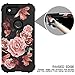RabeMall Google Pixel 2 Case Unique Pretty Flowers for Girls/Women Anti-Fingerprint Three Layer High Impact Resistant Hybrid Shockproof Protective Cover,Floral Black