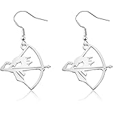 OKEYCH Archer Gift Archery Earrings Arrow Fan Jewelry Hunting Lover Gift