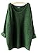 ARJOSA Women's Fall Sweaters Pullover Oversized Crew Neck Long Sleeve Knit Sweater Tunic Tops (Large, Green)