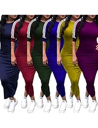 ECHOINE Vestido casual para mujer, de media manga, para fiesta, talla grande