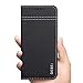Galaxy S8 Plus Case, Amabin Genuine Leather Credit Card Slot Hidden Magnetic Book Stand Slim Flip Folio Wallet Case for Samsung Galaxy S8 Plus (Black)