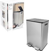 BLACK+DECKER Double Recycling Kitchen Bin 60cm Soft Close Lid 40L Grey view 6