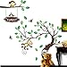 Huge Jungle Forest Monkey Climbing on Tree Monkey Wall Decal Nursery Wall Decal
