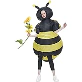 EraSpooky Women Bumble Bee Inflatable Costume Funny Adult Halloween Blow-up Animals Outfit