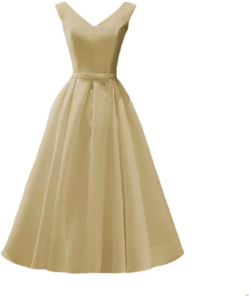 DingDingMail Women's Satin Short Prom Dresses 2019 Lace Up Party Gowns A line Formal Dress for Women (067)
