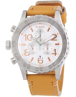 A424-1603 Ladies 42-20 Chrono Natural Leather Strap Watch