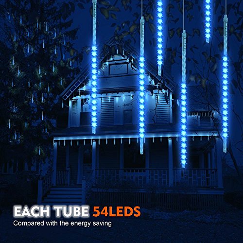 BlueFire Upgraded Meteor Shower Lights, 19.68 Inch 10 Tubes 540 LEDs