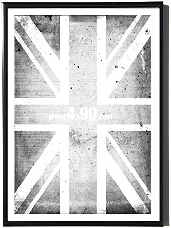 Four X Ninety A5 Black Aluminium Picture Frame to hold Picture/Photo/Poster Size 15 x 21cm (6 x 8 approx) - Safety Perspex Glazing