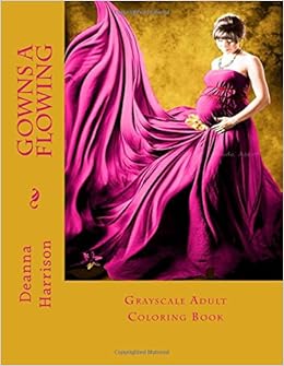 Amazoncom Gowns A Flowing Grayscale Adult Coloring Book - 